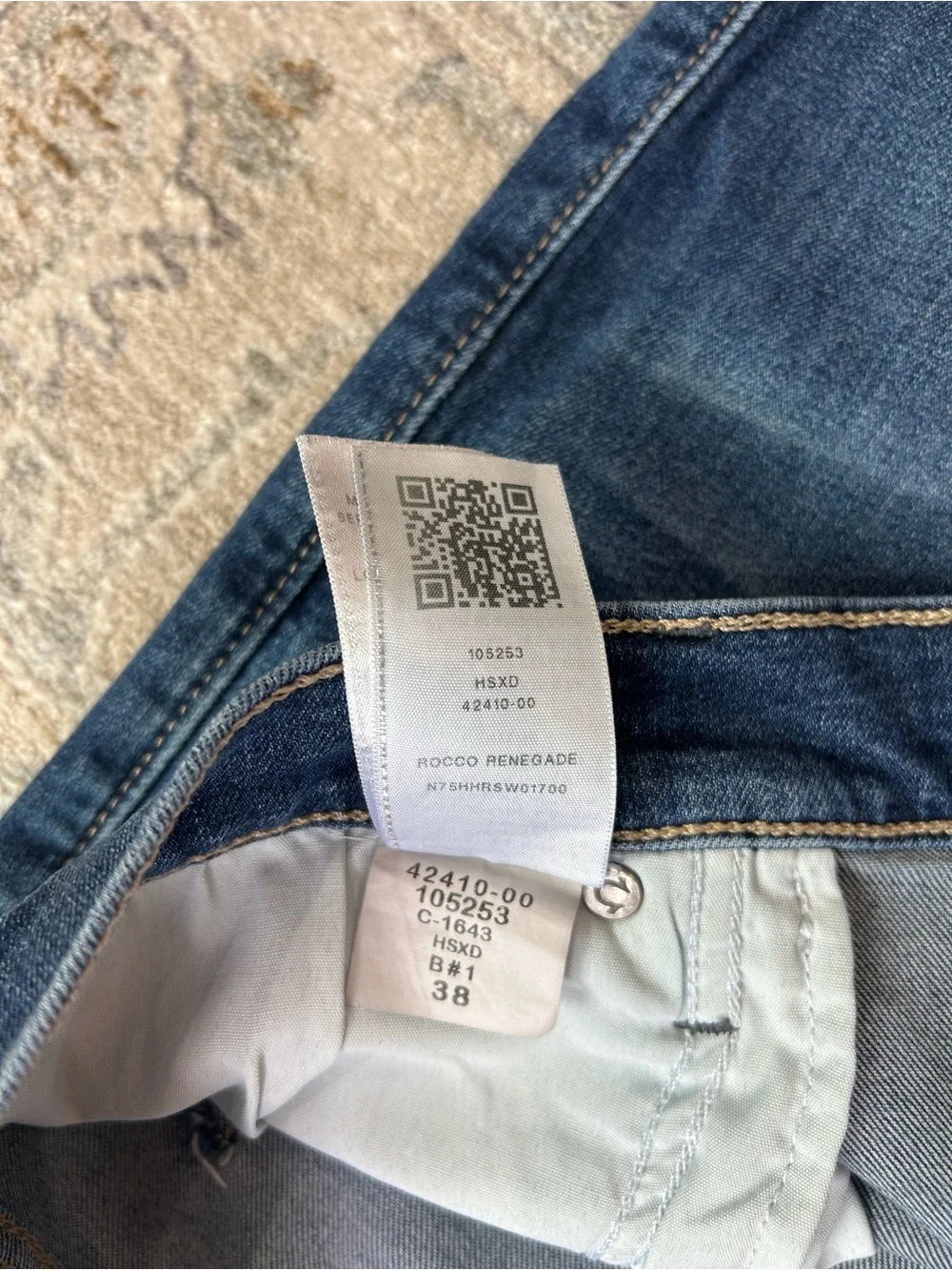 Men’s True Religion Rocco Relaxed Skinny Jeans Dark Wash Size 38
